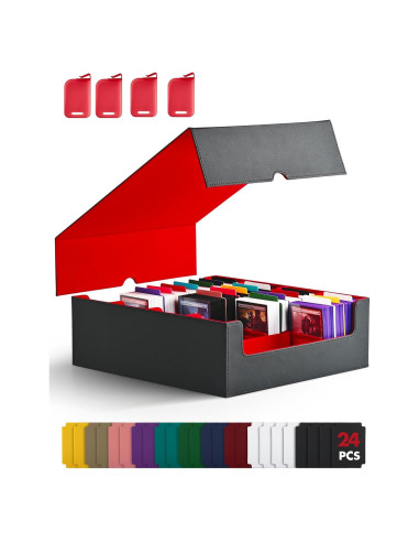 Caja de Almacenamiento de Cartas ZLCA 3000+ Cartas Negro/Rojo