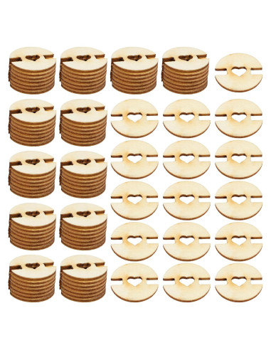 Botones Pom Poms de Madera HOTBEST 100 Pcs 2x2cm