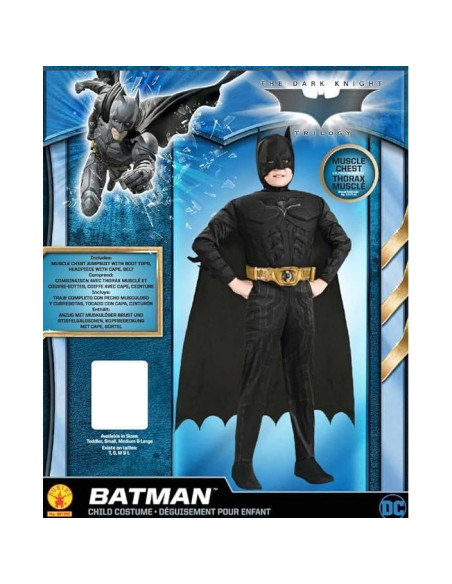 Disfraz de Batman Rubies Deluxe para Niños Pequeño Disfraz de Batman Rubies Deluxe para Niños Pequeño