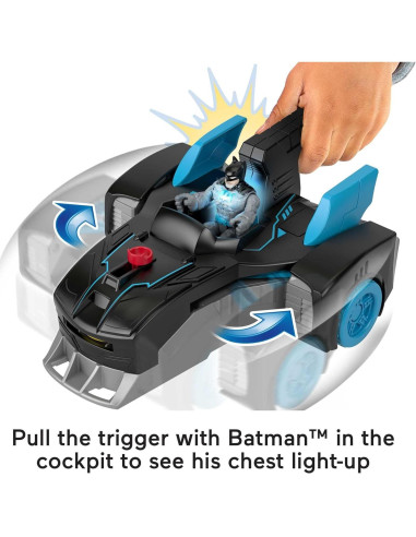 Fisher-Price Batmobile Bat-Tech con Figura de Batman 0.40 kg