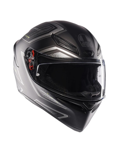 Casco de Motocicleta AGV K1 S Sling Negro/Gris 2.40 kg