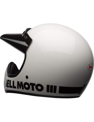 Casco Bell Moto-3 Blanco Clásico Mediano 2.27 kg