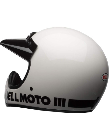 Casco Bell Moto-3 Blanco Clásico Mediano 2.27 kg Casco Bell Moto-3 Blanco Clásico Mediano 2.27 kg