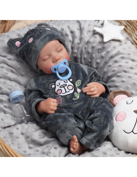 Muñeca Reborn 45.72 cm DAYOFF KIDS Realista con Accesorios Muñeca Reborn 45.72 cm DAYOFF KIDS Realista con Accesorios