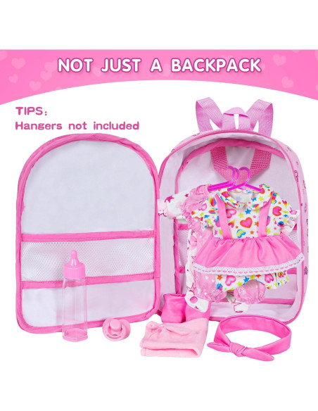 Muñeca de Bebé DONTNO 30 cm con Mochila y Accesorios Muñeca de Bebé DONTNO 30 cm con Mochila y Accesorios