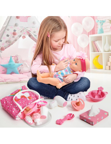 Conjunto Cochecito Muñeca Golray 17 Piezas 30,48 cm