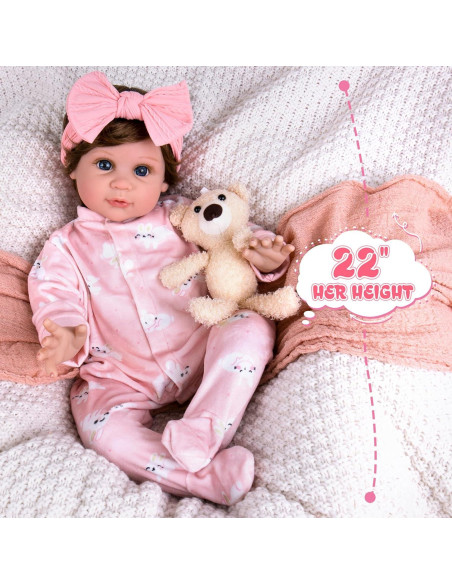 Muñeca Reborn Aori 55.88 cm Realista para Niñas 3+ Muñeca Reborn Aori 55.88 cm Realista para Niñas 3+