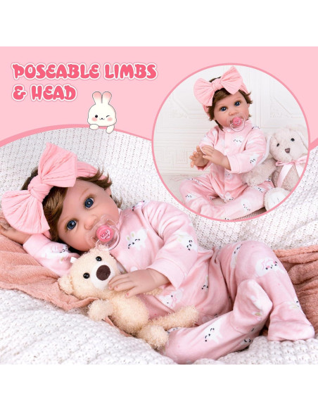 Muñeca Reborn Aori 55.88 cm Realista para Niñas 3+ Muñeca Reborn Aori 55.88 cm Realista para Niñas 3+