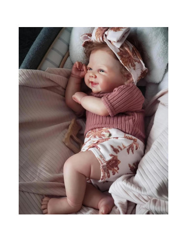 Muñeca Reborn Bebé Lifelike 19" TERABITHIA con Ropa y Accesorios