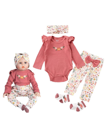 Ropa para Muñeca Reborn Pedolltree 20-22 Pulgadas 4 Piezas Ropa para Muñeca Reborn Pedolltree 20-22 Pulgadas 4 Piezas