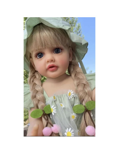 Muñeca Reborn Bebé Niña 55 cm Silicona Cuerpo Completo