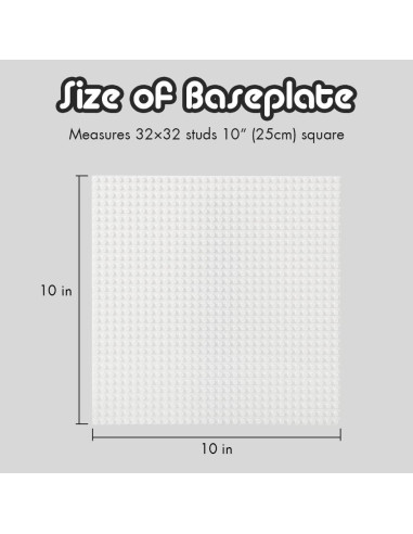 Placas Base Lekebaby 12 Piezas 25,4 cm Color Blanco
