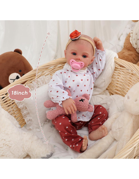 Muñeca Reborn Realista CALiugsi 46 cm con Certificado de Nacimiento Muñeca Reborn Realista CALiugsi 46 cm con Certificado de Nacimiento