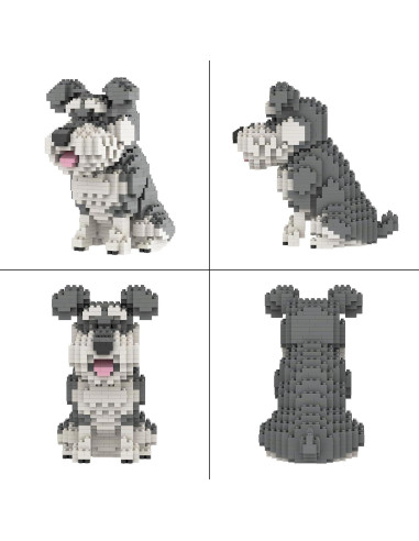 Conjunto de Bloques de Construcción Larcele Schnauzer 934 Piezas