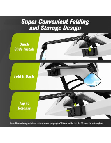 Espejo Retrovisor para Casco PidZoom HM01 Ajustable 360