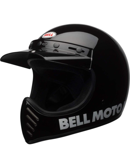 Casco Bell Moto-3 Negro Brillante X-Grande - Aprobado DOT Casco Bell Moto-3 Negro Brillante X-Grande - Aprobado DOT