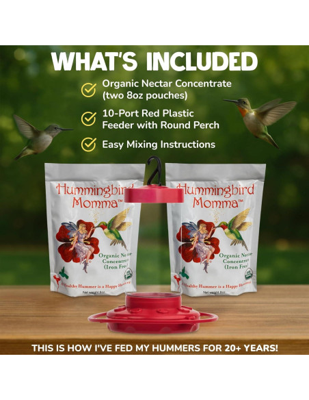 Néctar de Colibrí Orgánico Hummingbird Momma 2 x 240ml Néctar de Colibrí Orgánico Hummingbird Momma 2 x 240ml