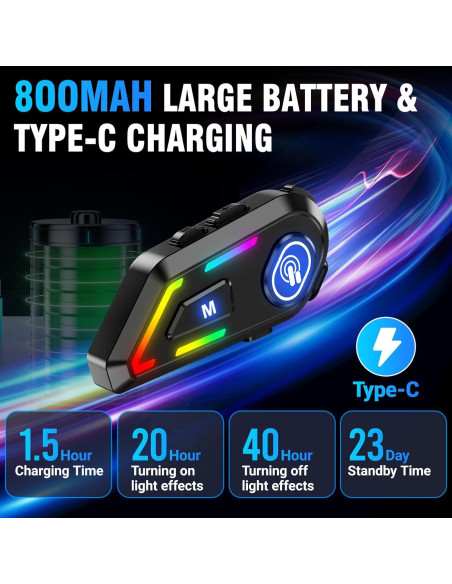 Auricular Bluetooth TOUCH TWO C5 para Motocicleta IPX5 Auricular Bluetooth TOUCH TWO C5 para Motocicleta IPX5