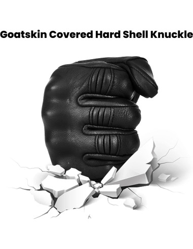 Guantes de Motocicleta ILM DN01 de Cuero con Pantalla Táctil