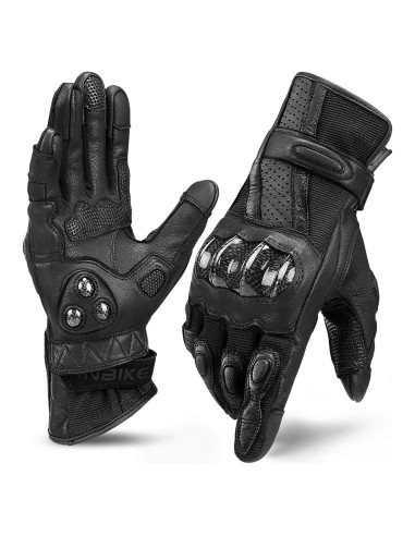 Guantes de motocicleta INBIKE de cuero con pantalla táctil