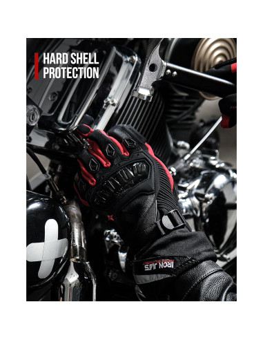Guantes de Motocicleta IRON JIA'S Invierno Impermeables Táctiles