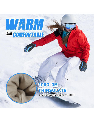 Guantes de Trabajo Aislados HANDLANDY Impermeables Talla Grande