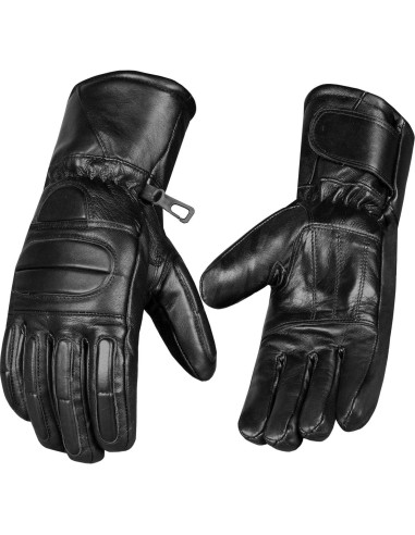 Guantes de Moto Invierno Jackets 4 Bikes XXL Cuero Negro