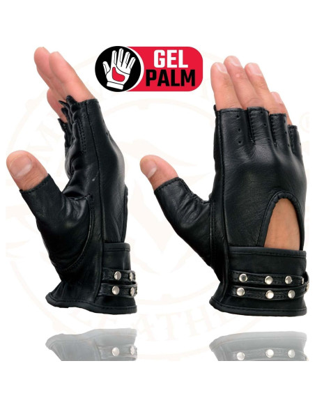 Guantes de moto Milwaukee Leather SH461 mujer sin dedos Guantes de moto Milwaukee Leather SH461 mujer sin dedos
