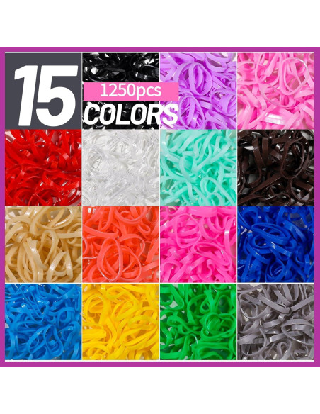 Set de Accesorios para el Cabello Teenitor - 1250 Bandas y Clips Set de Accesorios para el Cabello Teenitor - 1250 Bandas y Clips