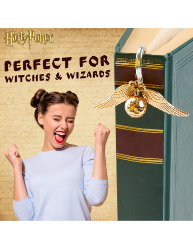 Marcador de Metal Harry Potter Snitch Dorada 14x2 cm