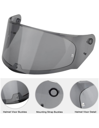 Visera de Casco de Motocicleta RIDLOG Ahumado para LS2