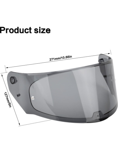 Visera de Casco de Motocicleta RIDLOG Ahumado para LS2 Visera de Casco de Motocicleta RIDLOG Ahumado para LS2