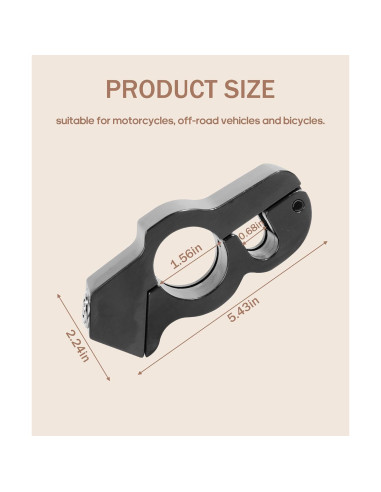 Candado Antirrobo de Motocicleta Bylikeho 0.28 kg Negro