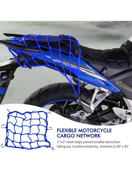 Red de Carga Elástica Wogomz 15x15 cm para Motocicleta Red de Carga Elástica Wogomz 15x15 cm para Motocicleta