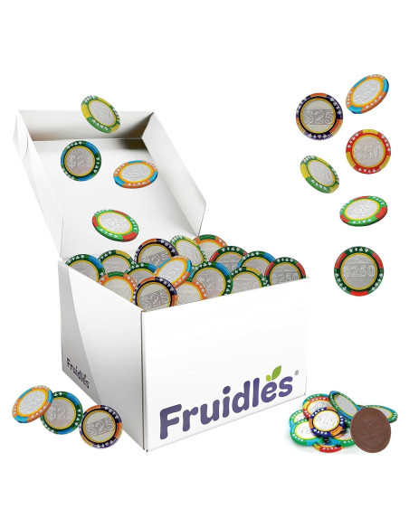 Monedas de Chocolate Fruidles 4,54 kg - Fichas de Poker Monedas de Chocolate Fruidles 4,54 kg - Fichas de Poker