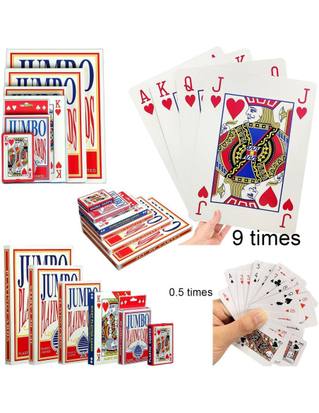 Baraja de Cartas Gigantes Lynkaye 20x28 cm para Juegos Baraja de Cartas Gigantes Lynkaye 20x28 cm para Juegos