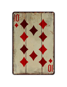 Cartel de Póker Retro TREEPERI 30x20 cm Decoración Bar