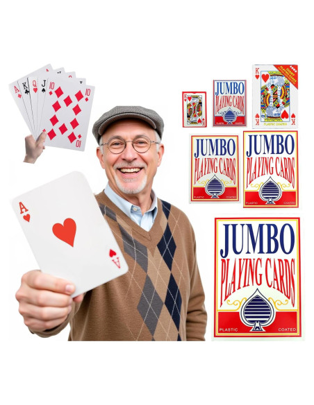 Jumbo Cartas de Juego Lynkaye 20x28 cm para Fiestas y Juegos Jumbo Cartas de Juego Lynkaye 20x28 cm para Fiestas y Juegos