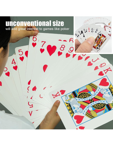 Jumbo Cartas de Juego Lynkaye 20x28 cm para Fiestas y Juegos