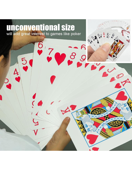 Jumbo Cartas de Juego Lynkaye 20x28 cm para Fiestas y Juegos Jumbo Cartas de Juego Lynkaye 20x28 cm para Fiestas y Juegos