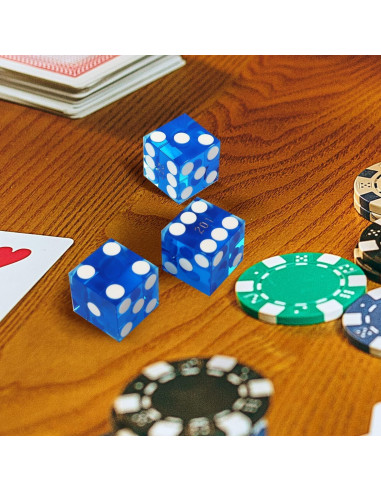 Dados de Casino GSE 25 Piezas 19mm Azul Alta Precisión