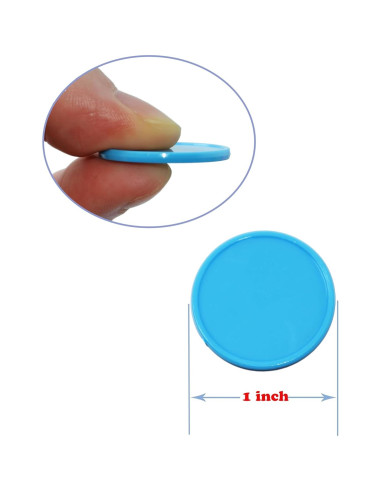 Set de 100 Fichas de Plástico SmartDealsPro 25mm Azul Cielo