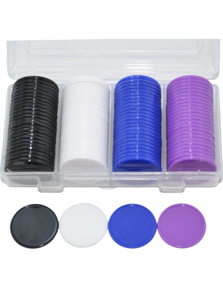 Set de 100 Fichas de Plástico SmartDealsPro 25mm 4 Colores Set de 100 Fichas de Plástico SmartDealsPro 25mm 4 Colores