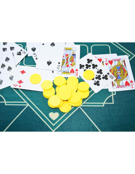 Set de 100 Fichas de Plástico Amarillo SmartDealsPro 25mm Set de 100 Fichas de Plástico Amarillo SmartDealsPro 25mm