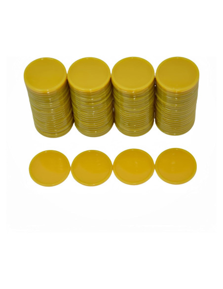 Set de 100 Fichas de Plástico 25mm Dorado - SmartDealsPro Set de 100 Fichas de Plástico 25mm Dorado - SmartDealsPro
