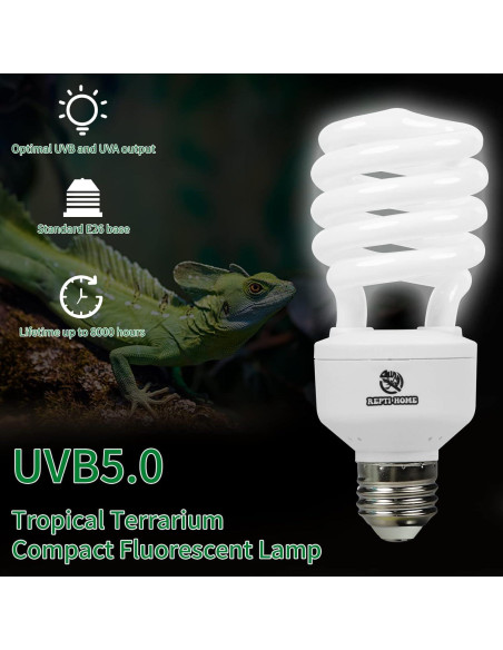 Bombilla UVB 5.0 REPTI HOME 13W para Reptiles Tropicales Bombilla UVB 5.0 REPTI HOME 13W para Reptiles Tropicales