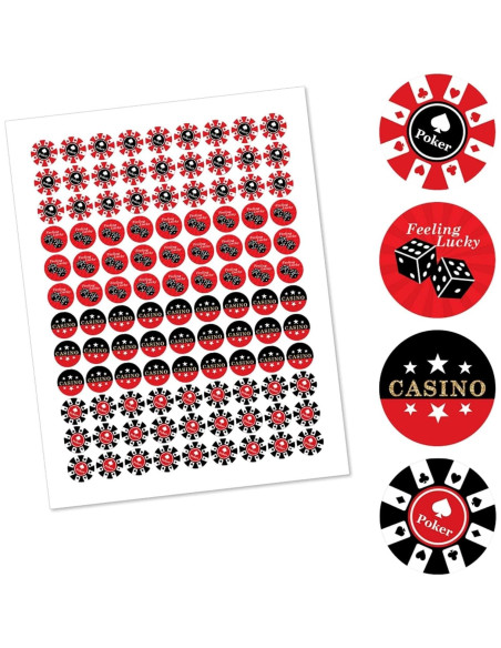 Etiquetas Redondas para Caramelos Big Dot - Fiesta Casino 108 Pzas Etiquetas Redondas para Caramelos Big Dot - Fiesta Casino 108 Pzas