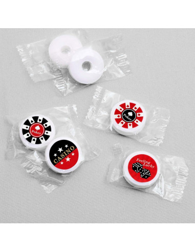 Etiquetas Redondas para Caramelos Big Dot - Fiesta Casino 108 Pzas
