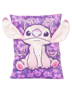 Almohada 3D Angel Lilo y Stitch Jay Franco 38 cm Rosa