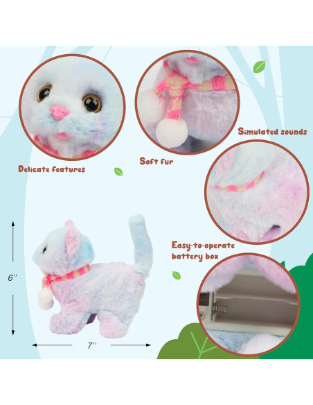 Juguete de Peluche Gato Caminante Easfan Arcoíris 19 cm Juguete de Peluche Gato Caminante Easfan Arcoíris 19 cm